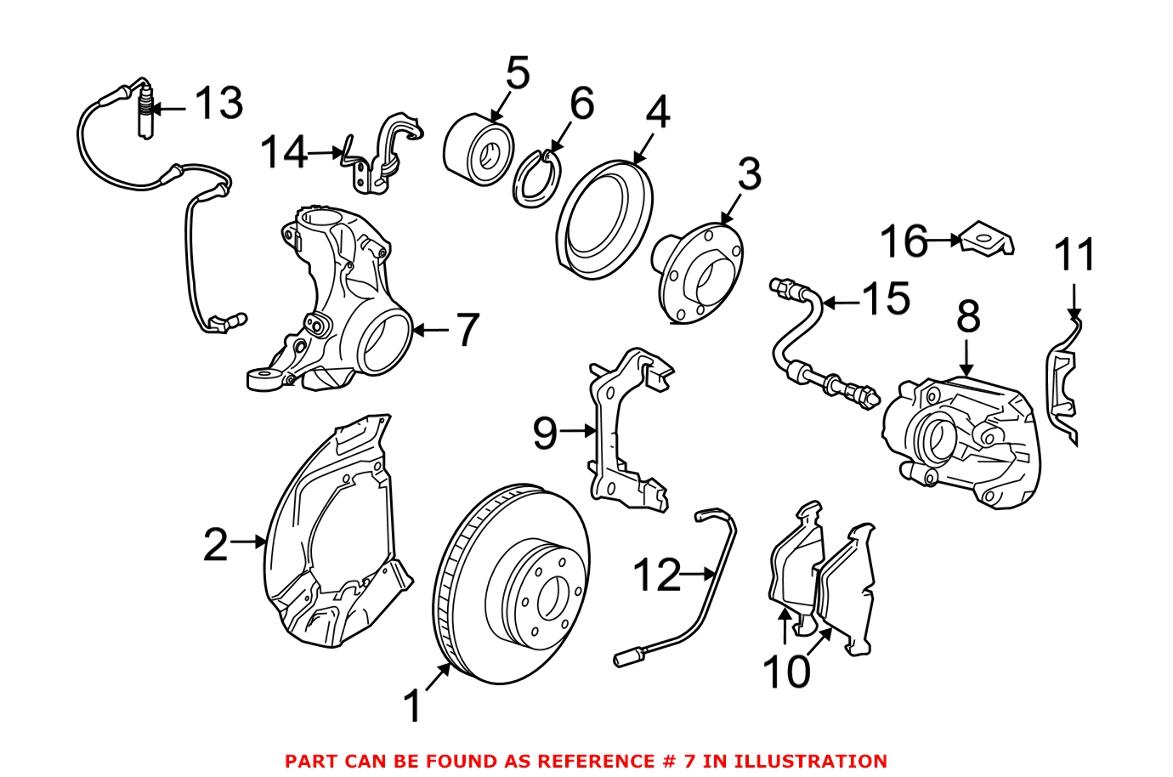 BMW Steering Knuckle - Front Driver Left 31216768315